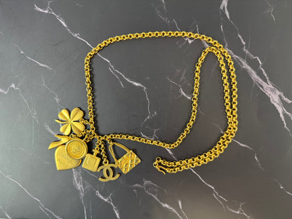 Chanel 1996 Vintage Six-Charm Chain Belt / Necklace