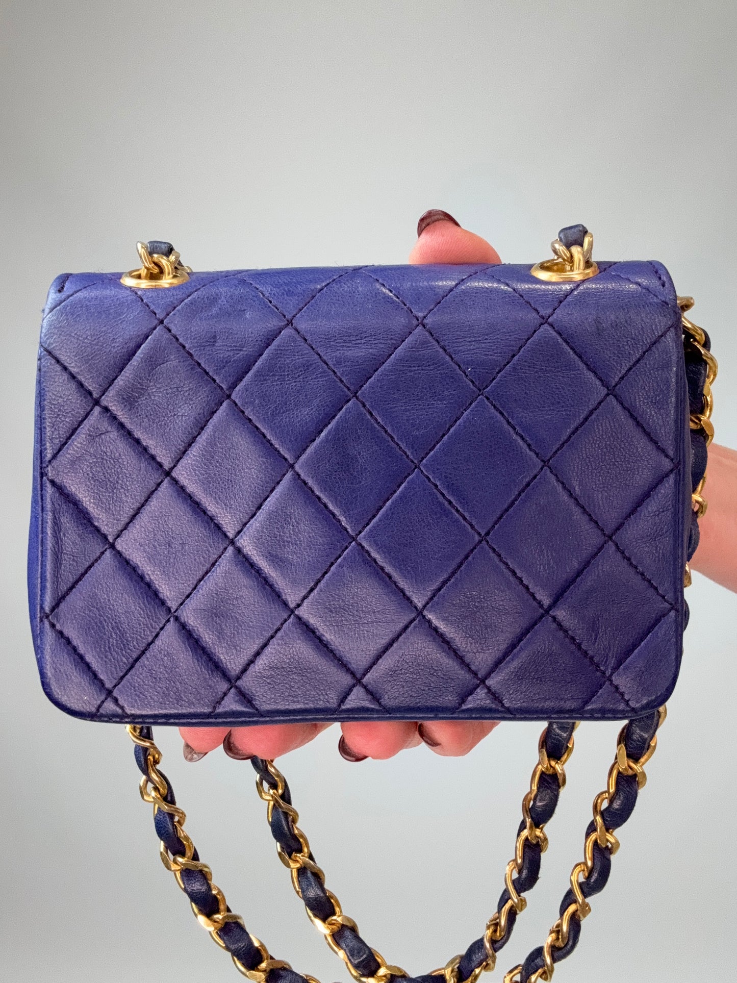 Chanel Mini Rectangular Classic Flap – Navy Lambskin GHW