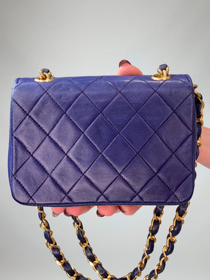 Chanel Mini Rectangular Classic Flap – Navy Lambskin GHW