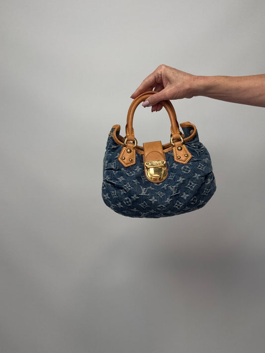 Louis Vuitton Pleaty Denim Bag
