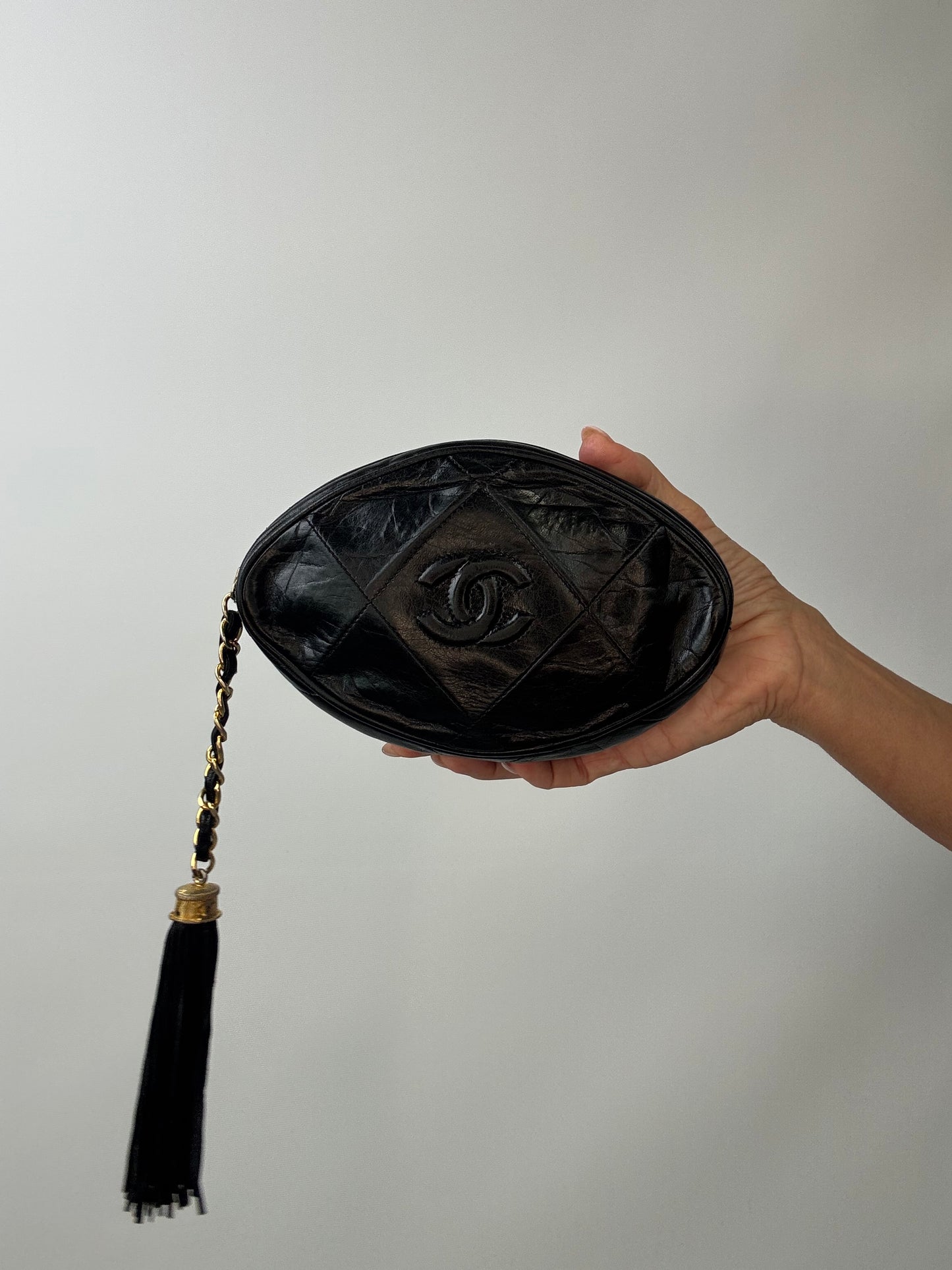 Chanel Vintage Quilted Tassel Clutch