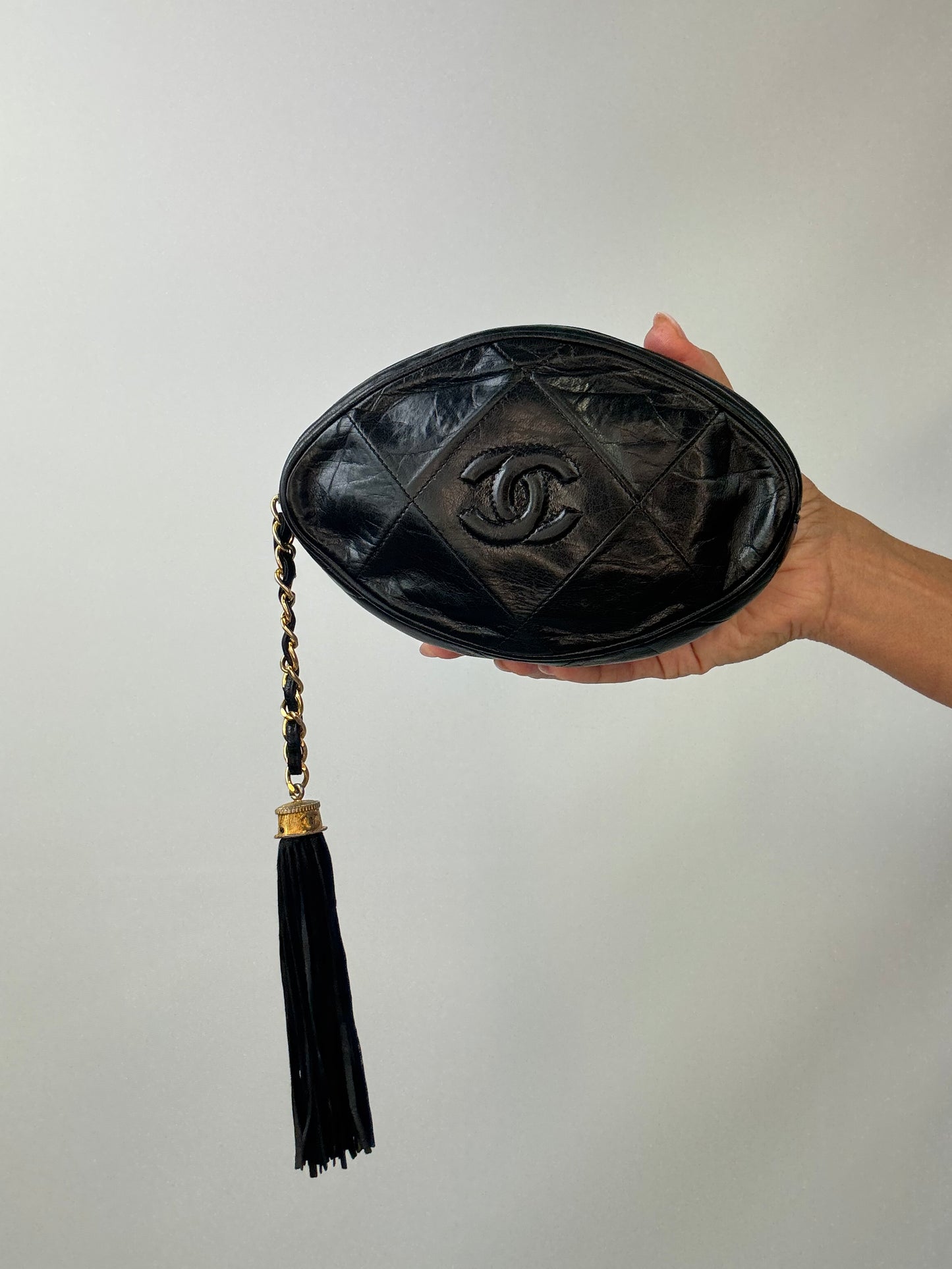 Chanel Vintage Quilted Tassel Clutch