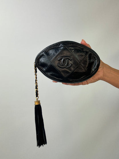 Chanel Vintage Quilted Tassel Clutch