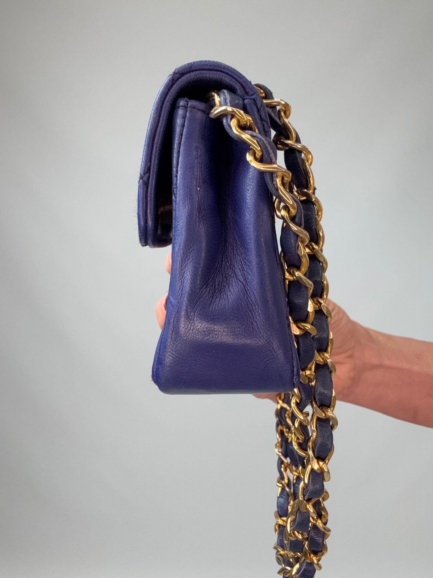 Chanel Mini Rectangular Classic Flap – Navy Lambskin GHW