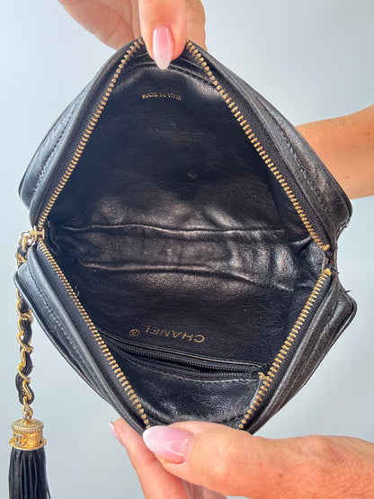 Chanel Vintage Quilted Tassel Clutch