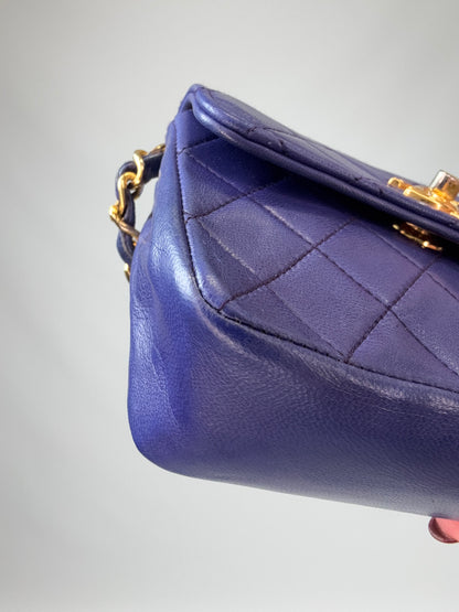Chanel Mini Rectangular Classic Flap – Navy Lambskin GHW