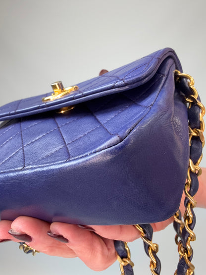 Chanel Mini Rectangular Classic Flap – Navy Lambskin GHW