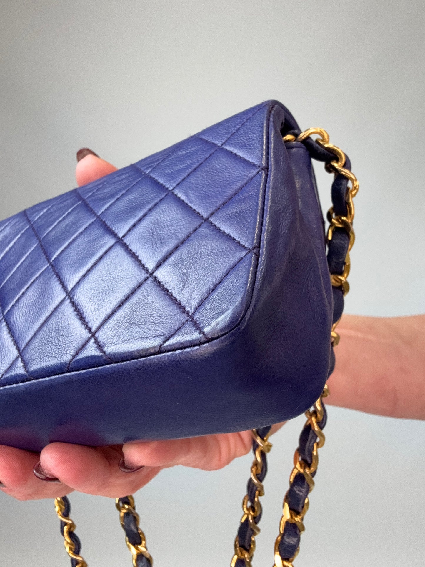 Chanel Mini Rectangular Classic Flap – Navy Lambskin GHW