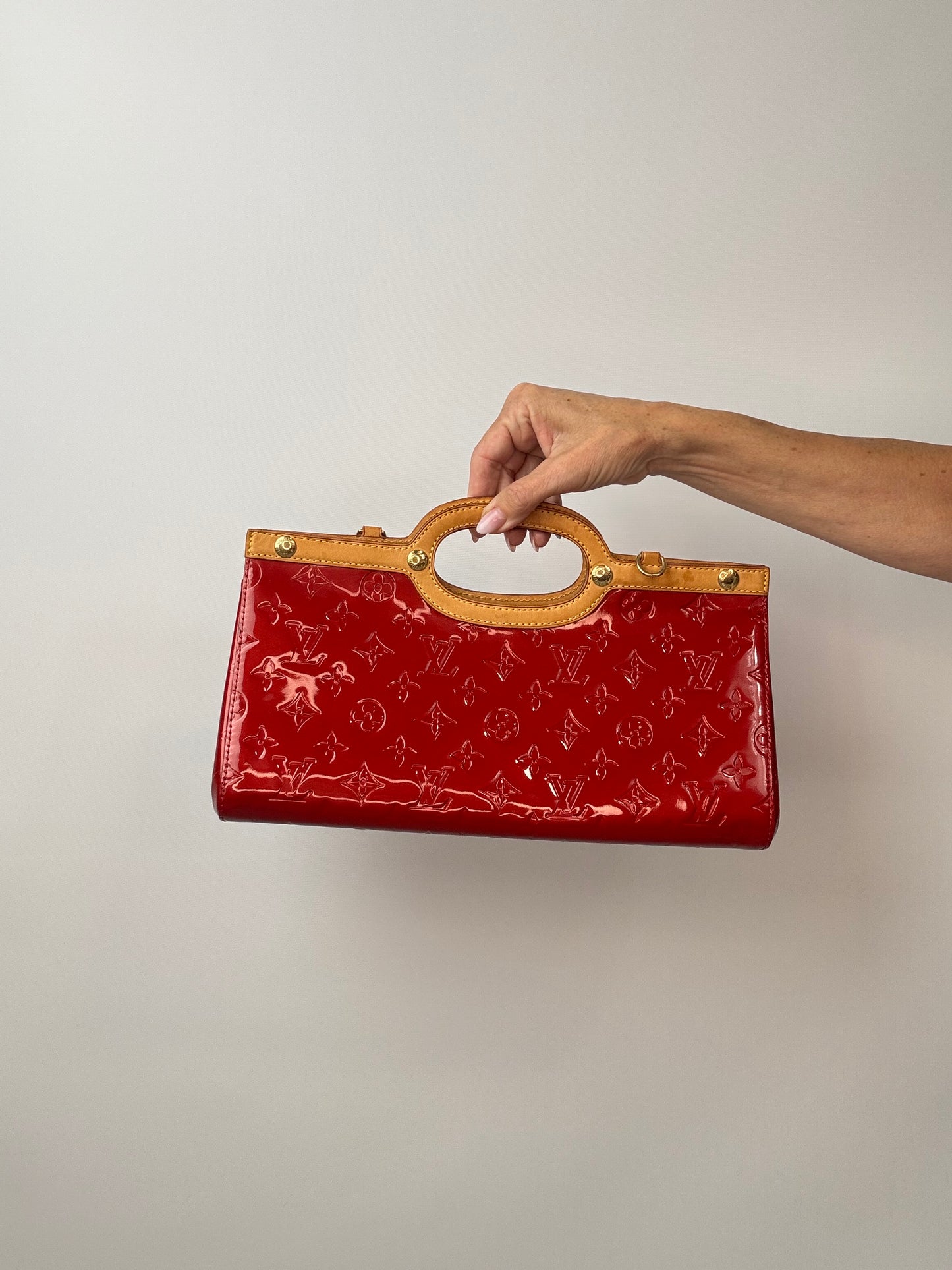 Louis Vuitton Red Monogram Vernis Roxbury Drive