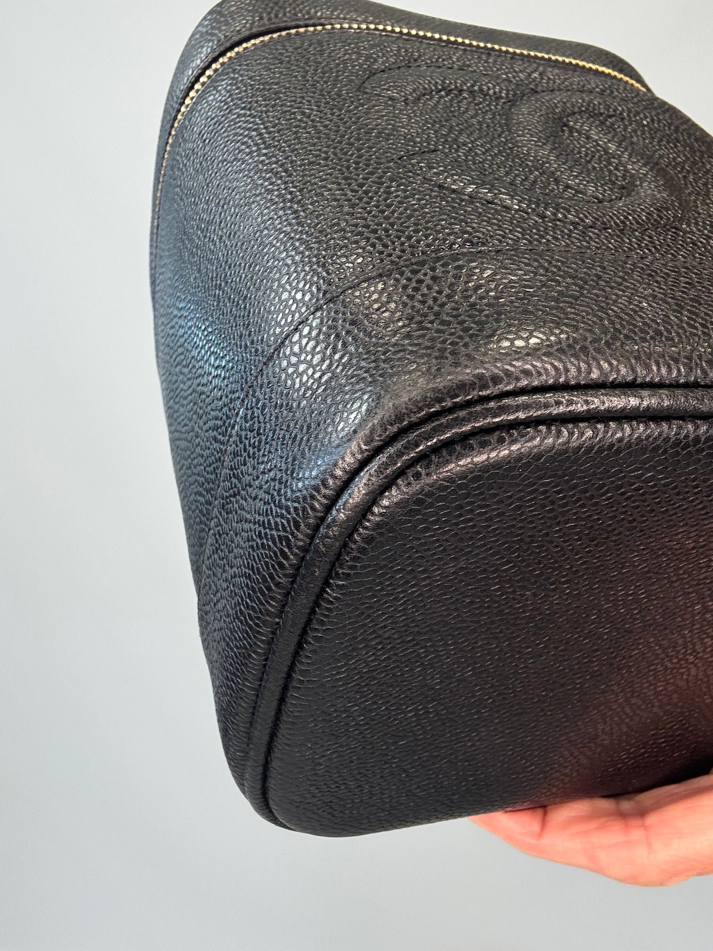 Chanel Caviar Vanity Cosmetic Case - Black