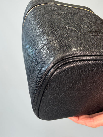 Chanel Caviar Vanity Cosmetic Case - Black