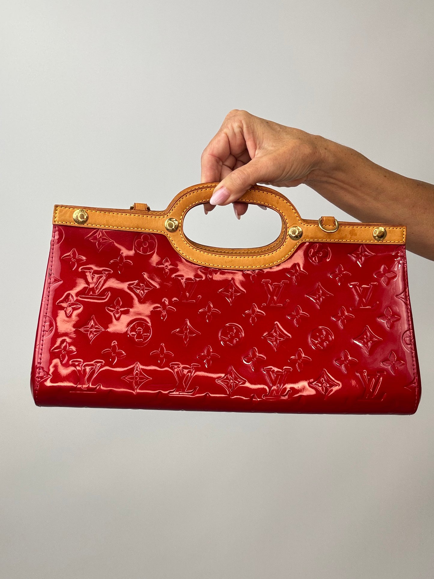 Louis Vuitton Red Monogram Vernis Roxbury Drive