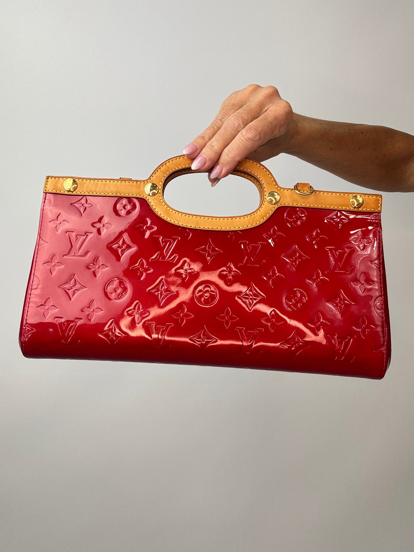Louis Vuitton Red Monogram Vernis Roxbury Drive