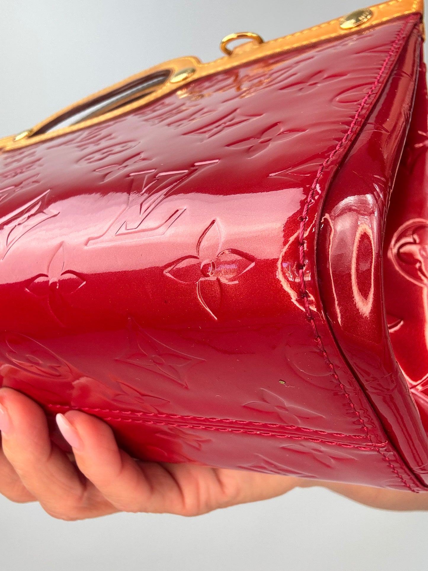 Louis Vuitton Red Monogram Vernis Roxbury Drive