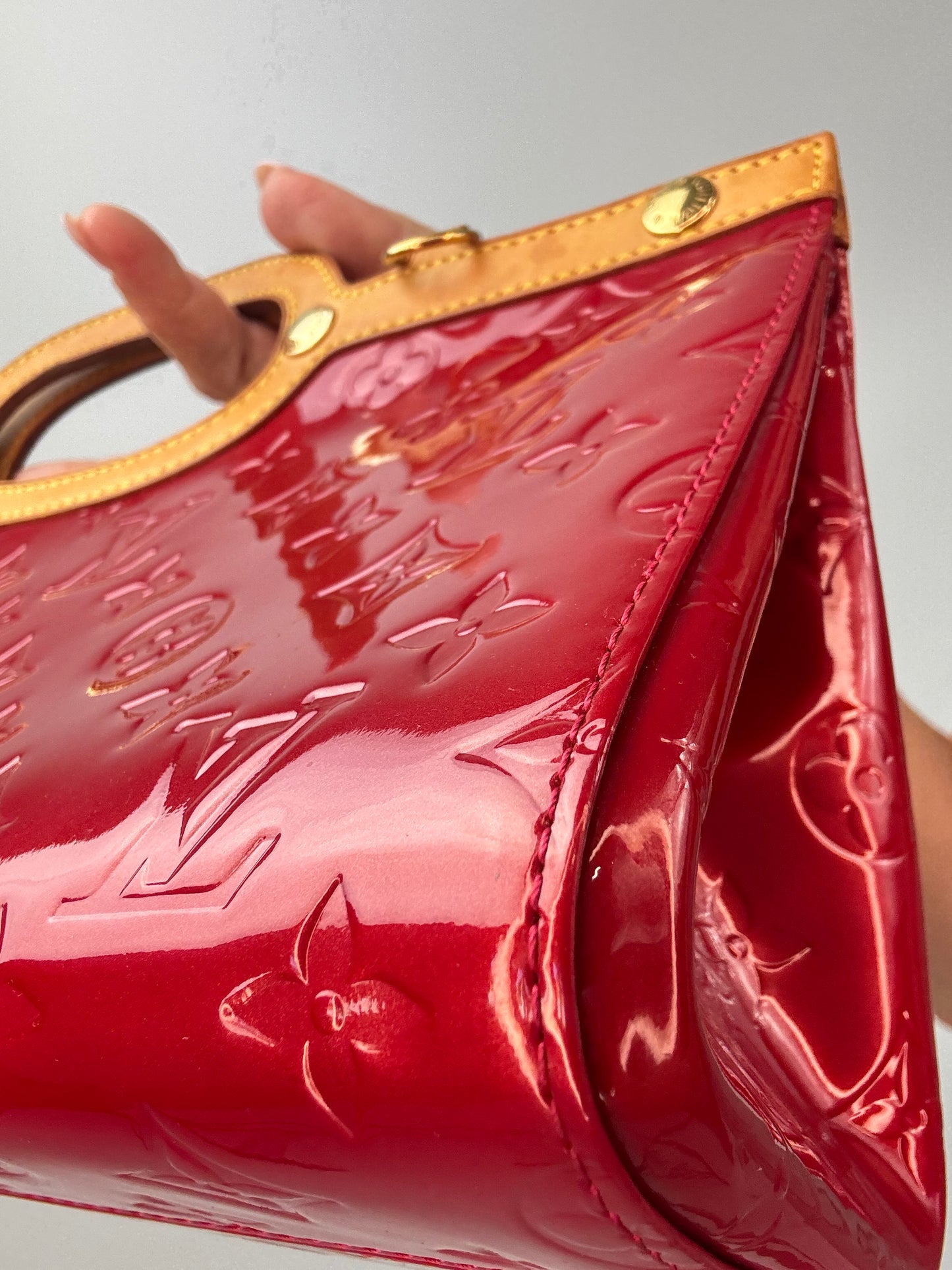 Louis Vuitton Red Monogram Vernis Roxbury Drive