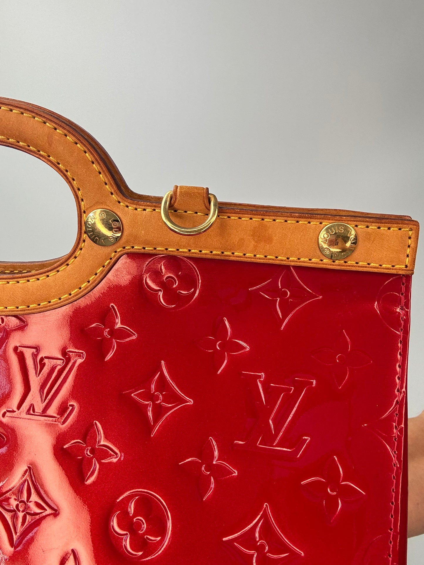 Louis Vuitton Red Monogram Vernis Roxbury Drive