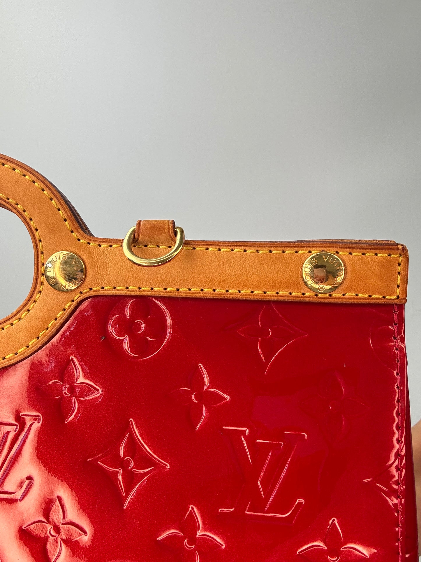 Louis Vuitton Red Monogram Vernis Roxbury Drive