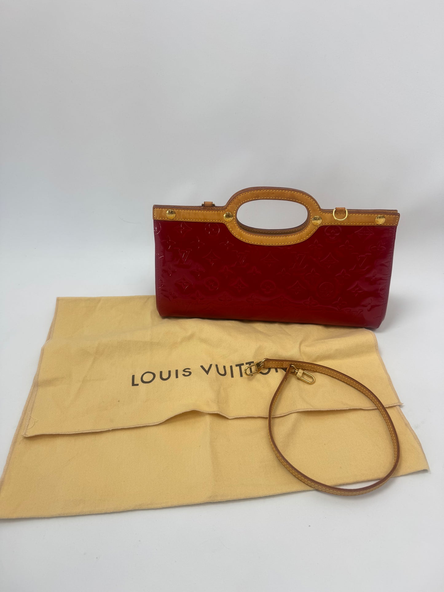 Louis Vuitton Red Monogram Vernis Roxbury Drive