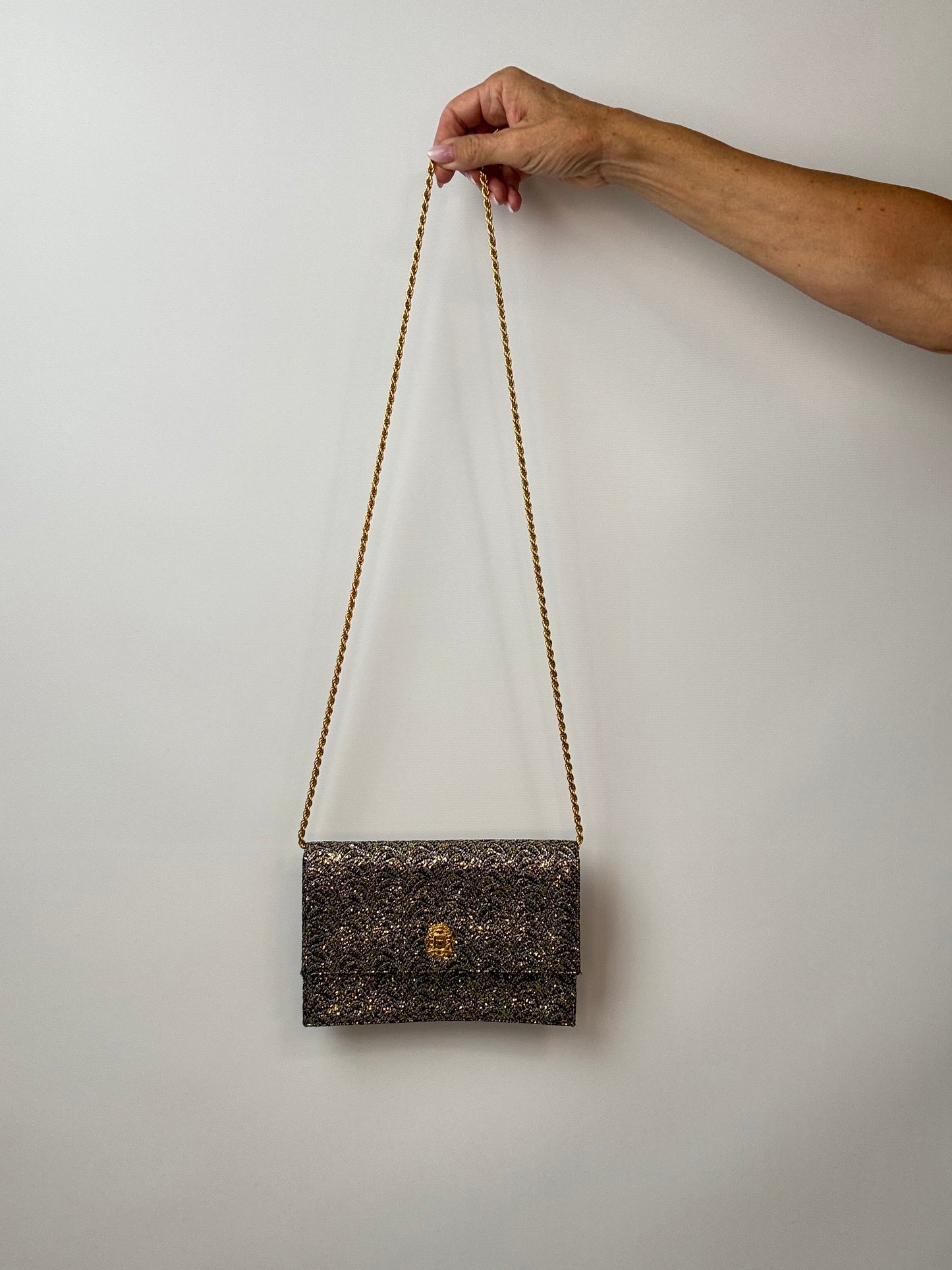 Vintage Celine Metallic Brocade Evening Bag