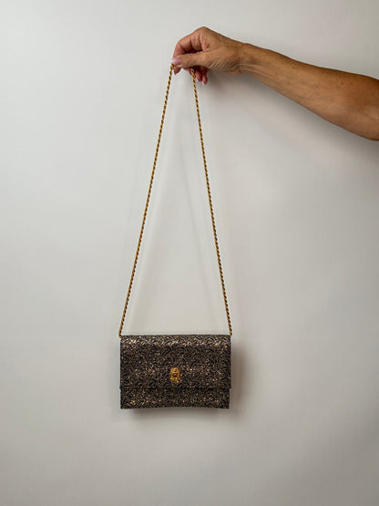 Vintage Celine Metallic Brocade Evening Bag
