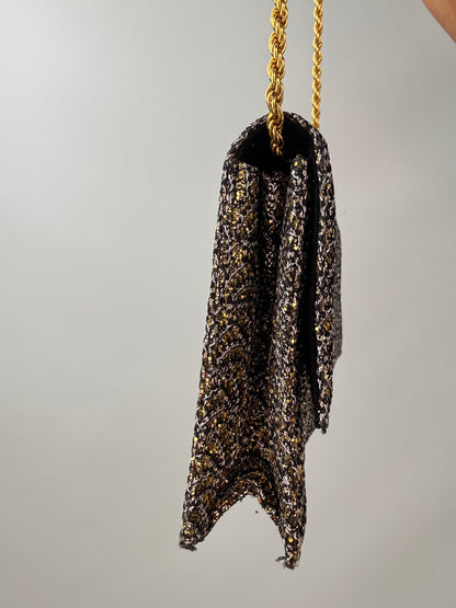 Vintage Celine Metallic Brocade Evening Bag