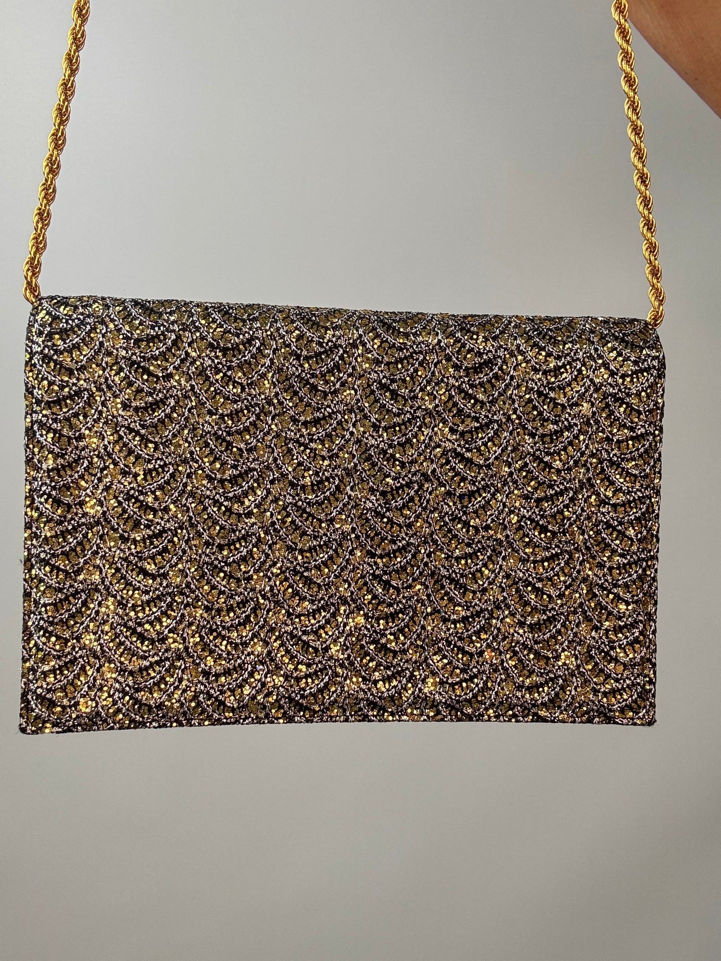 Vintage Celine Metallic Brocade Evening Bag