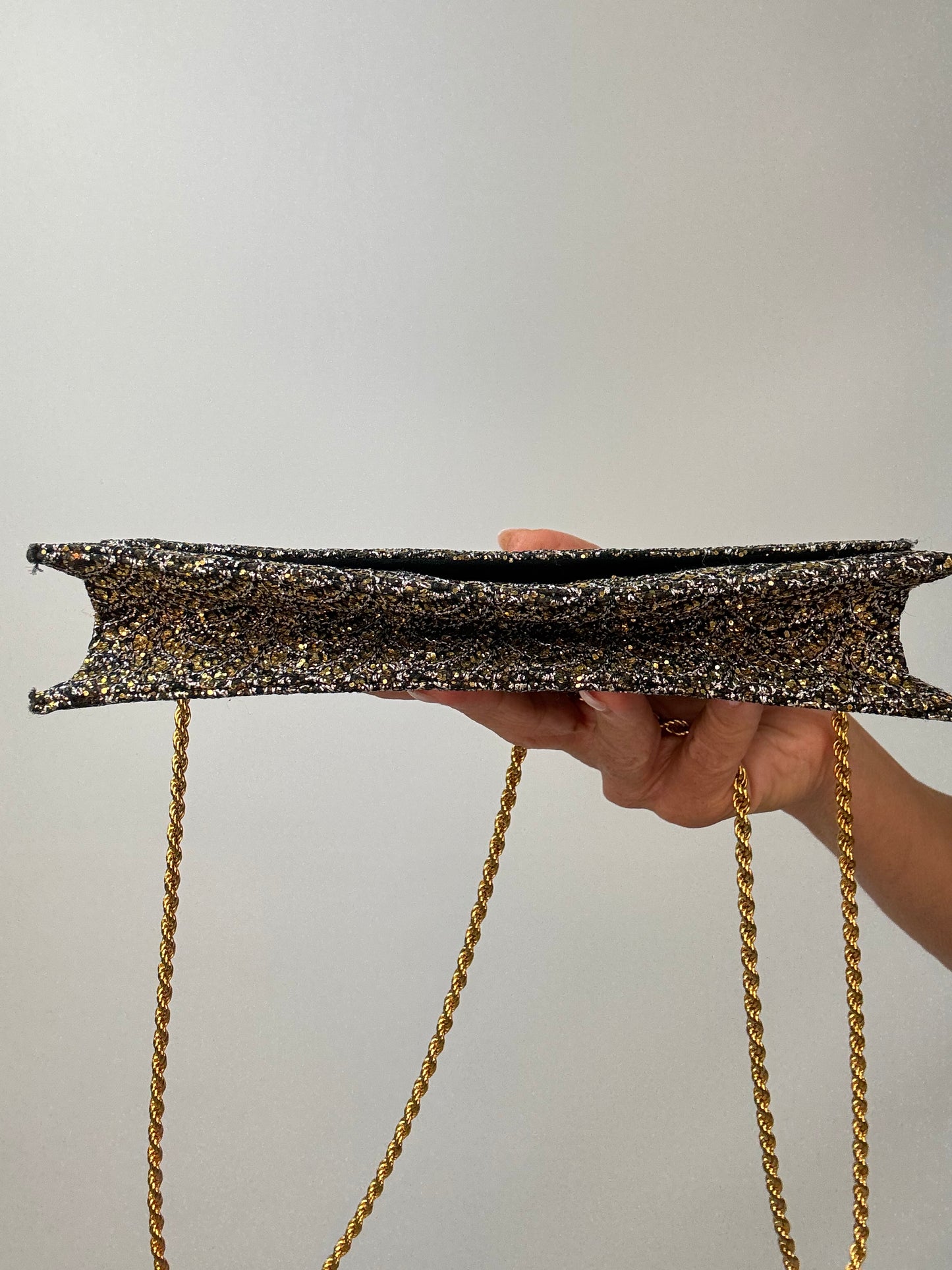 Vintage Celine Metallic Brocade Evening Bag