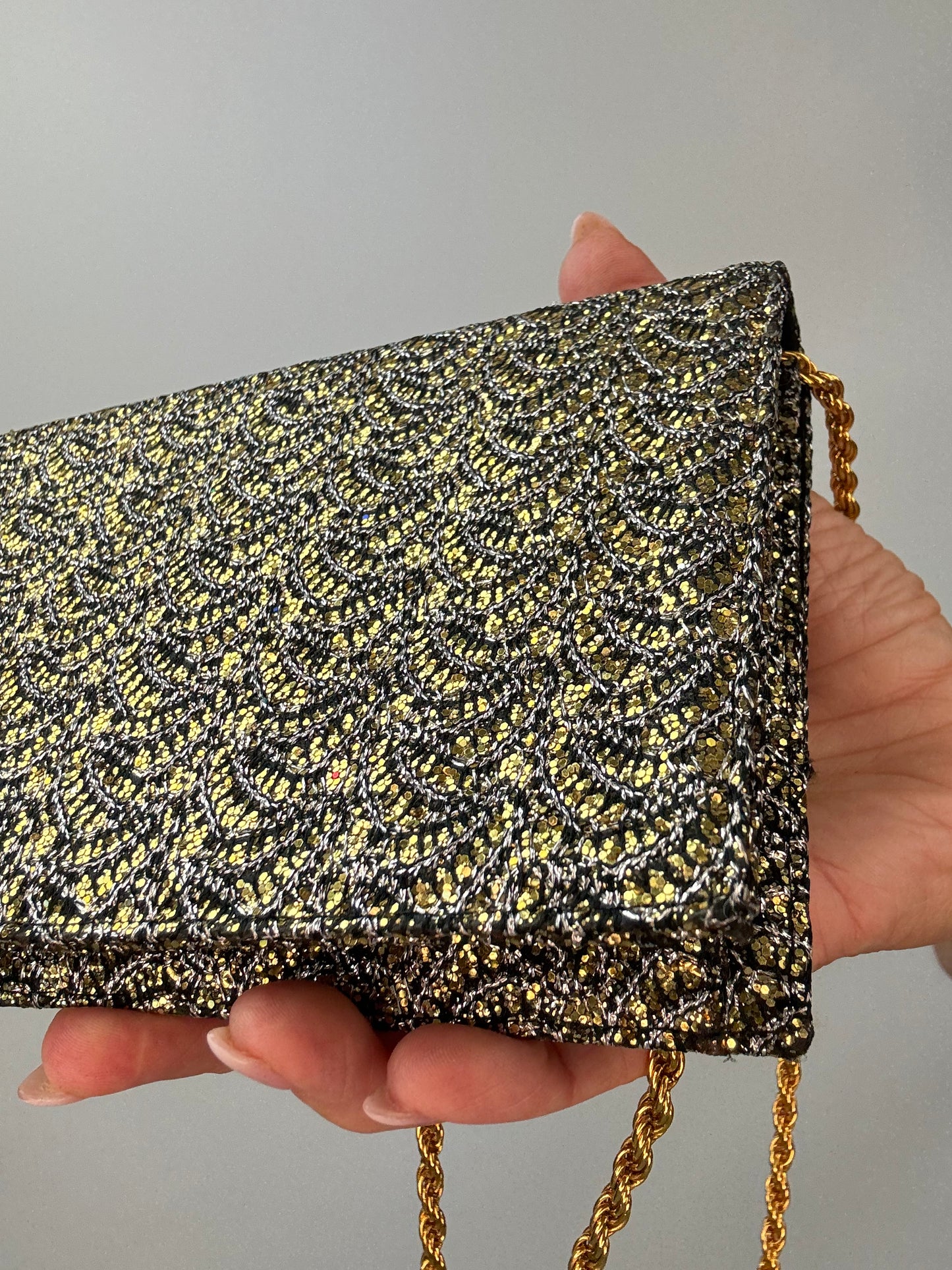 Vintage Celine Metallic Brocade Evening Bag
