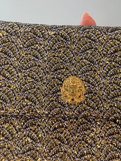 Vintage Celine Metallic Brocade Evening Bag