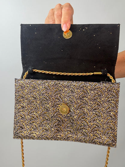 Vintage Celine Metallic Brocade Evening Bag