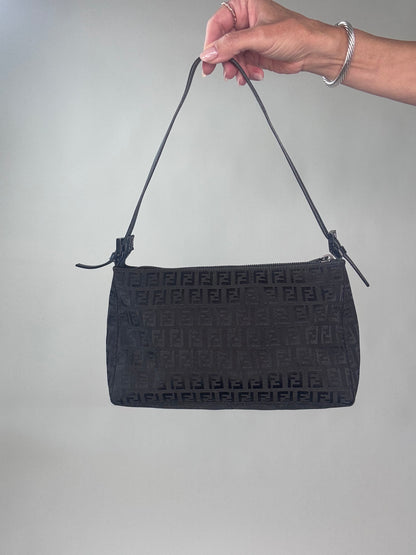 Fendi Zucchino Crystal Beaded Pochette