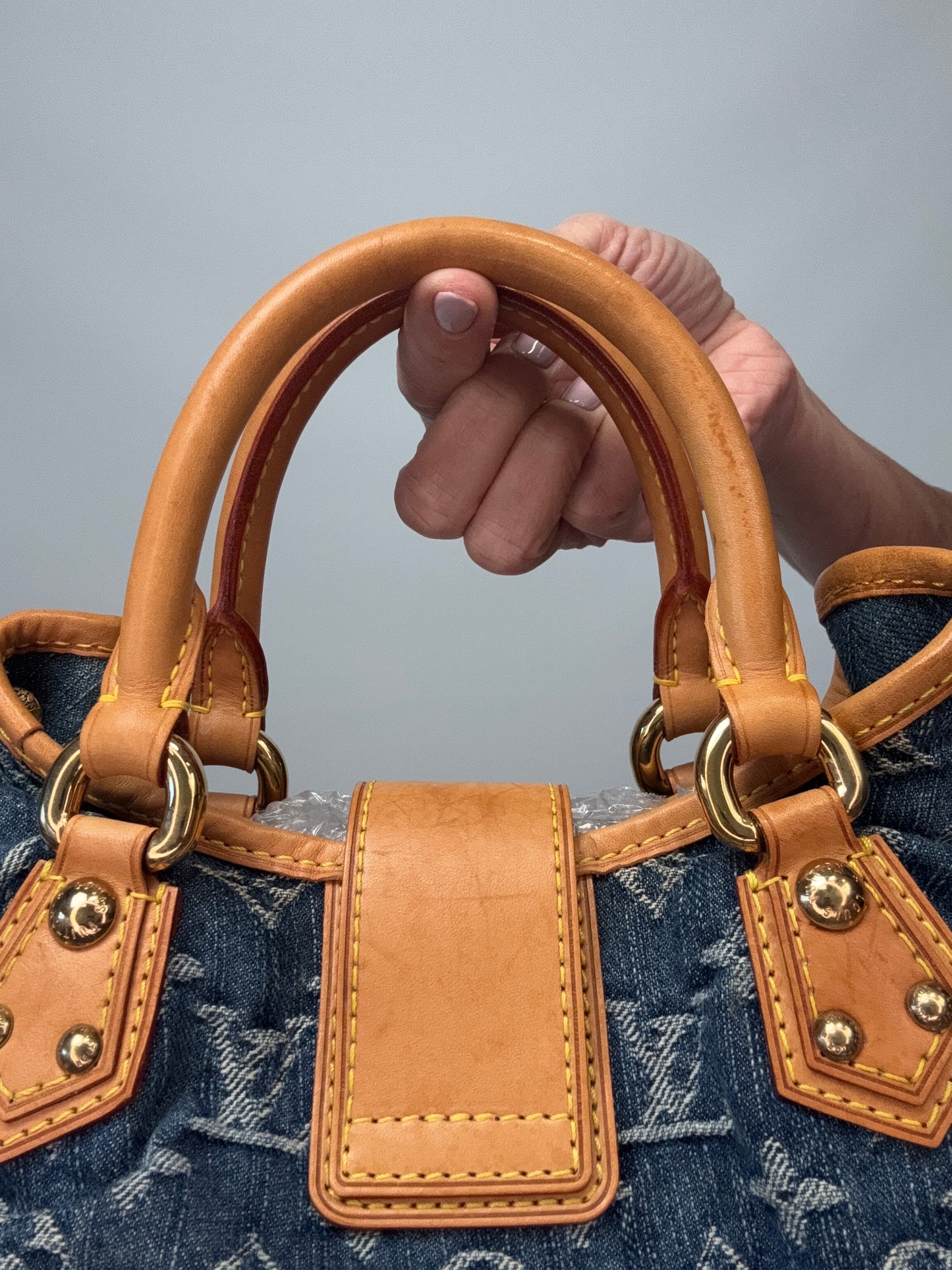 Louis Vuitton Pleaty Denim Bag