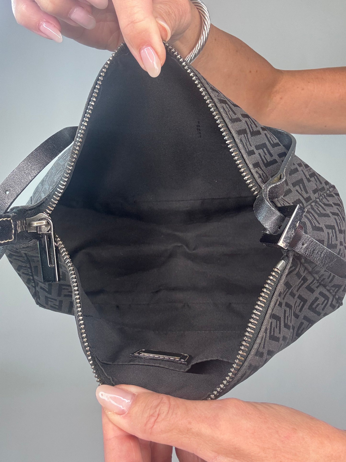 Fendi Zucchino Crystal Beaded Pochette