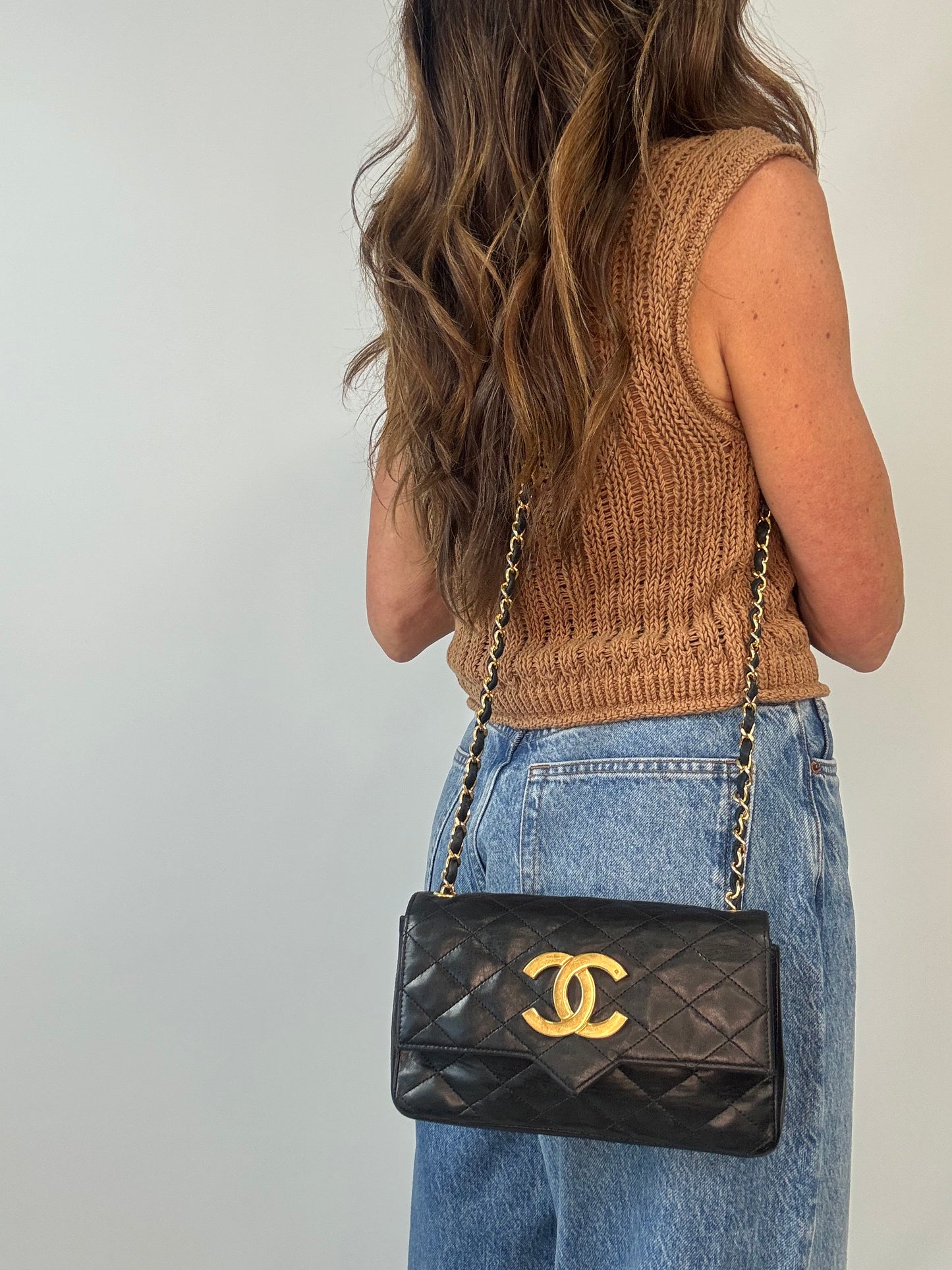 Chanel Vintage Quilted Mini East West Flap — 1986–1988