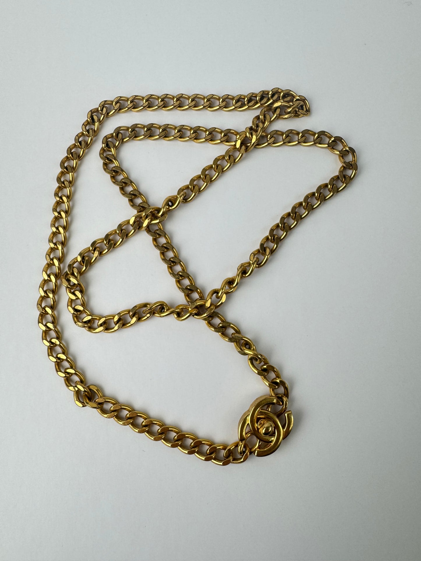 Chanel Vintage Turn Lock Length Necklace