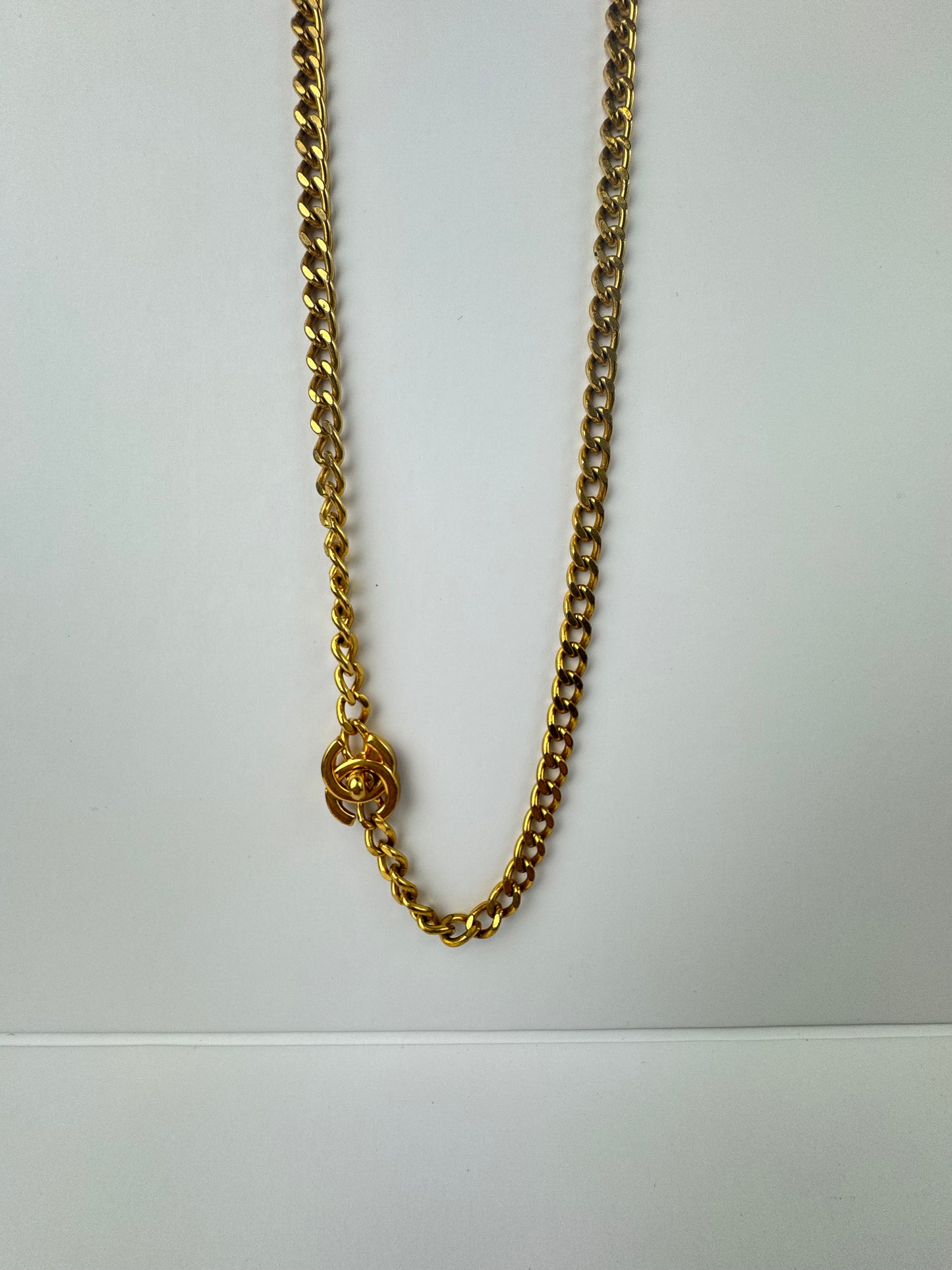 Chanel Vintage Turn Lock Length Necklace