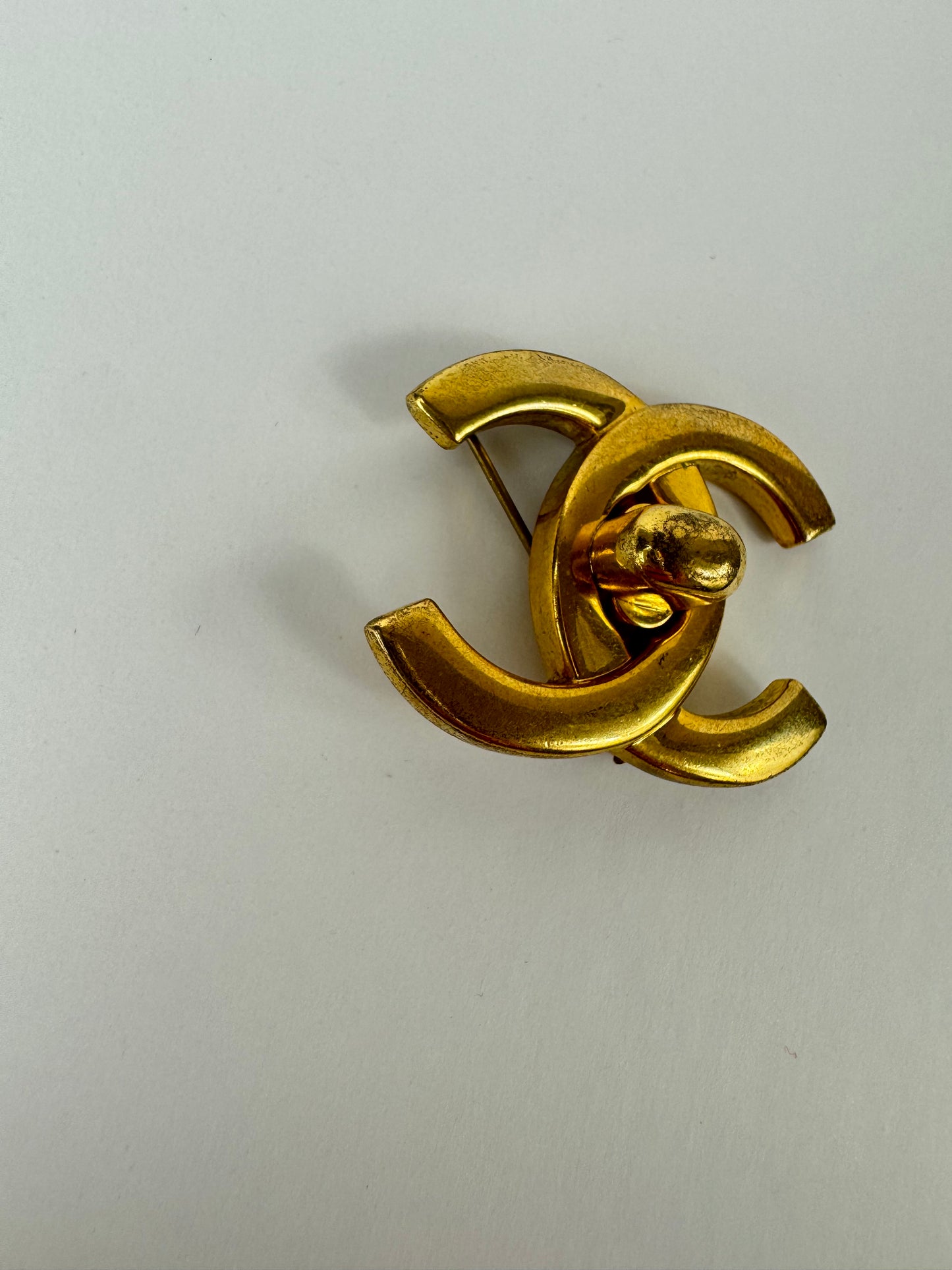 Chanel Vintage Turn Lock Brooch