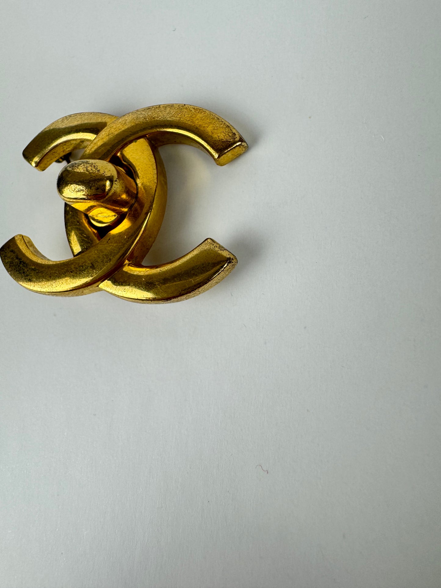 Chanel Vintage Turn Lock Brooch