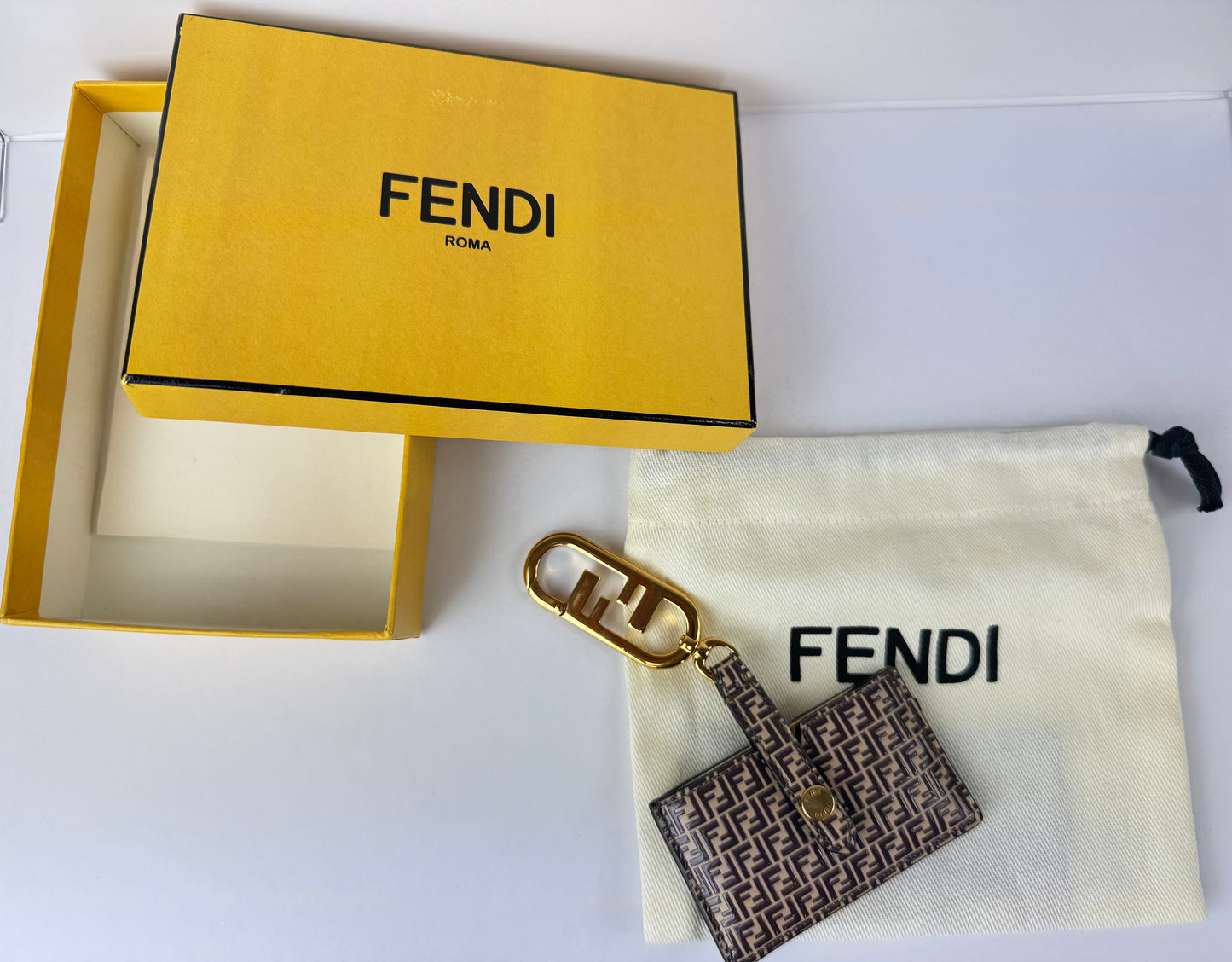 Fendi Key Chain Bag Charm With Mirror