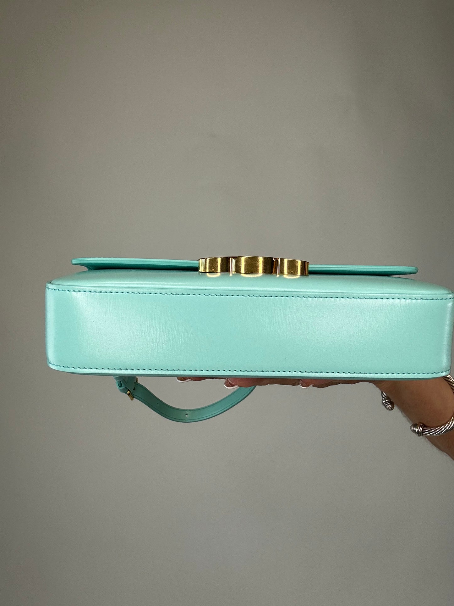 Celine Claude Triomphe Tiffany Blue Bag