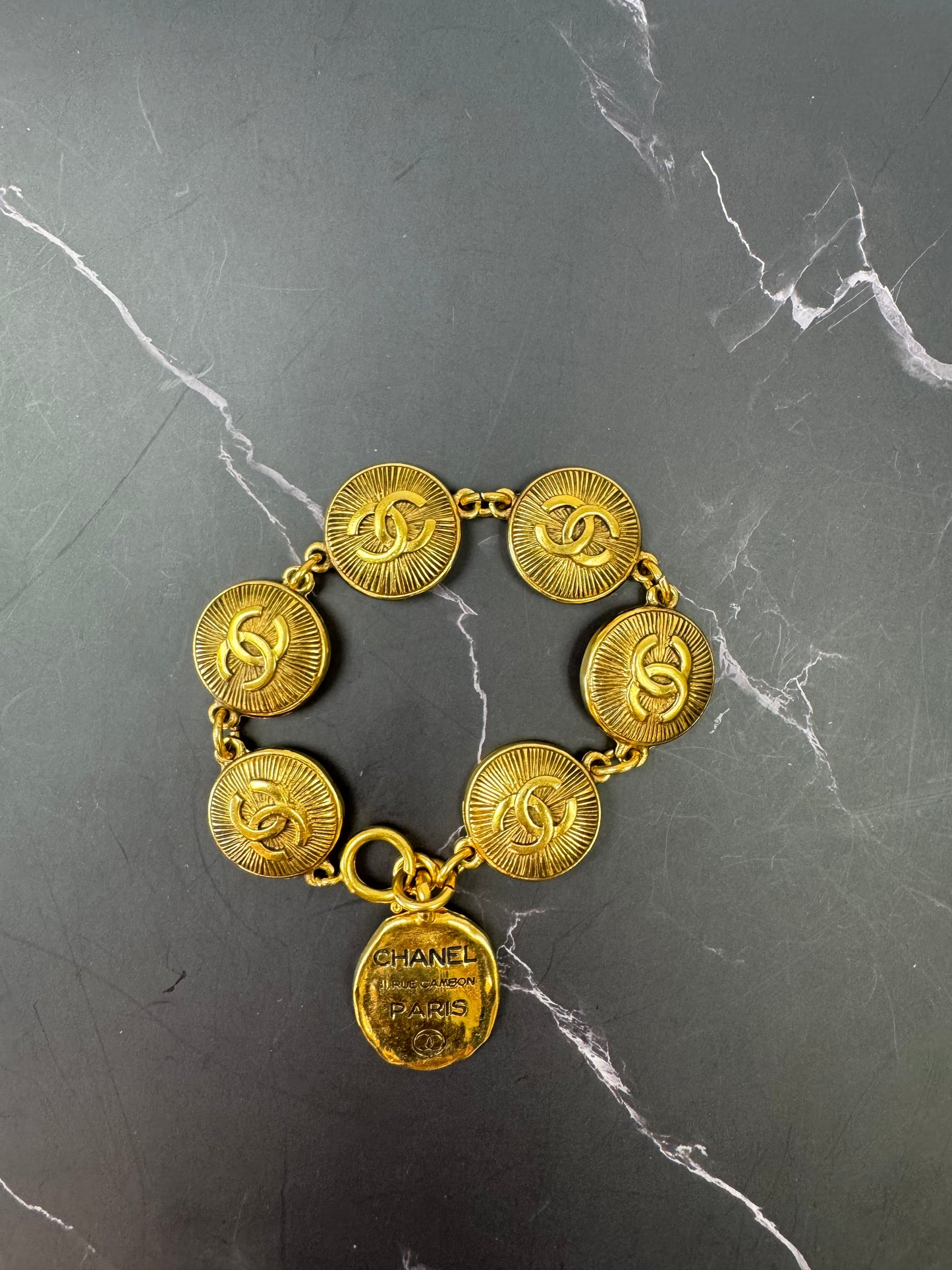 Chanel Vintage 31 Rue Cambon CC Medallion Bracelet