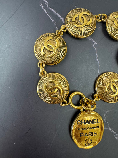 Chanel Vintage 31 Rue Cambon CC Medallion Bracelet