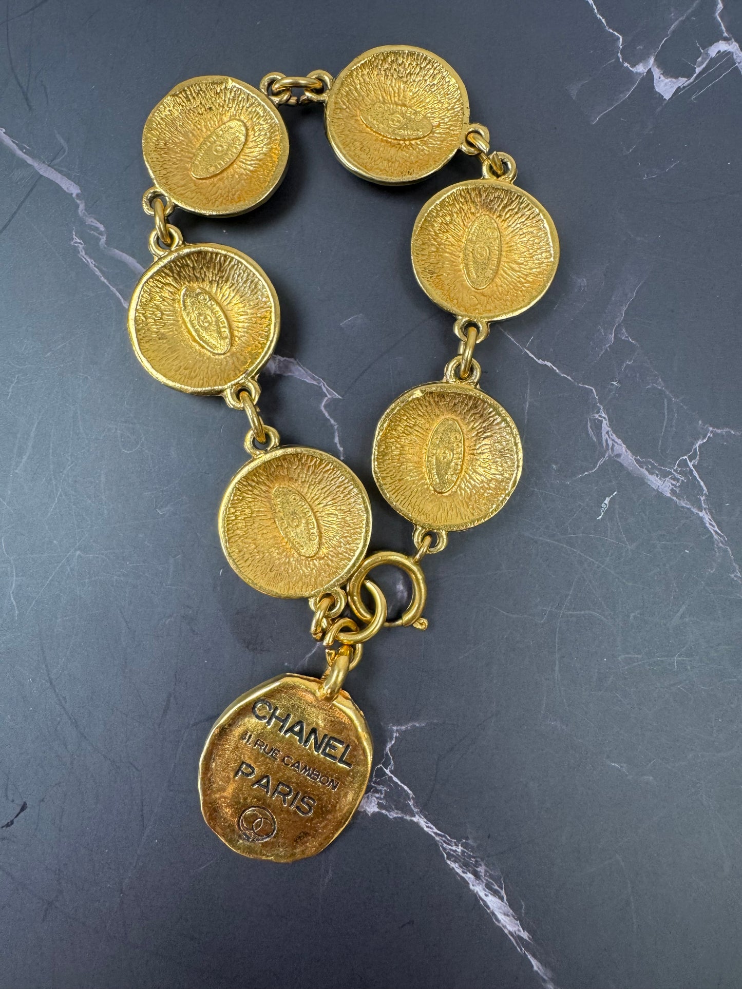 Chanel Vintage 31 Rue Cambon CC Medallion Bracelet