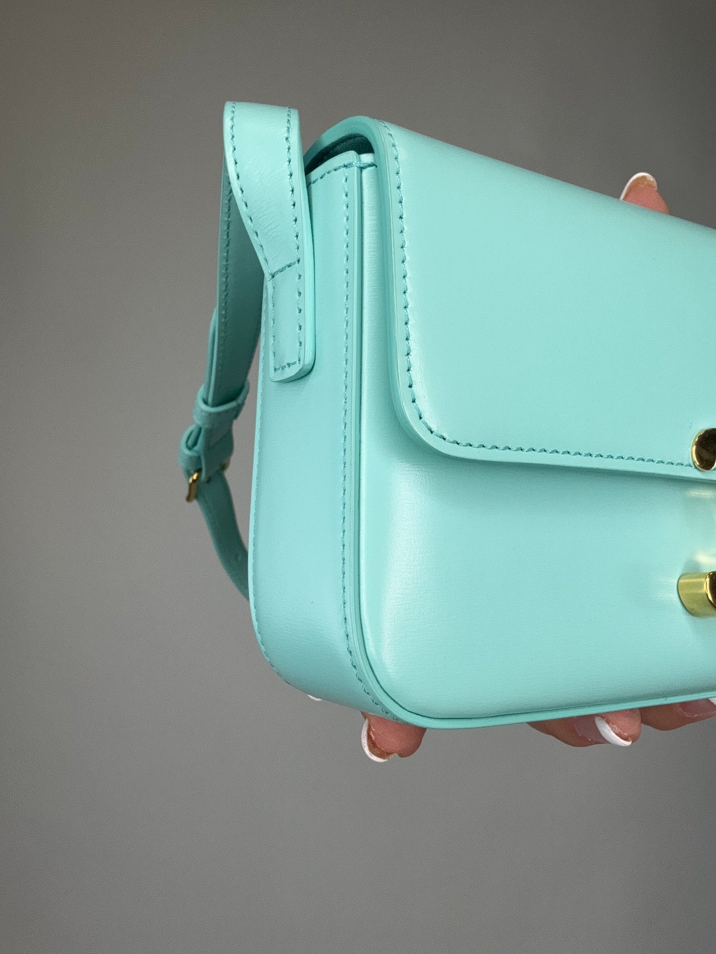 Celine Claude Triomphe Tiffany Blue Bag