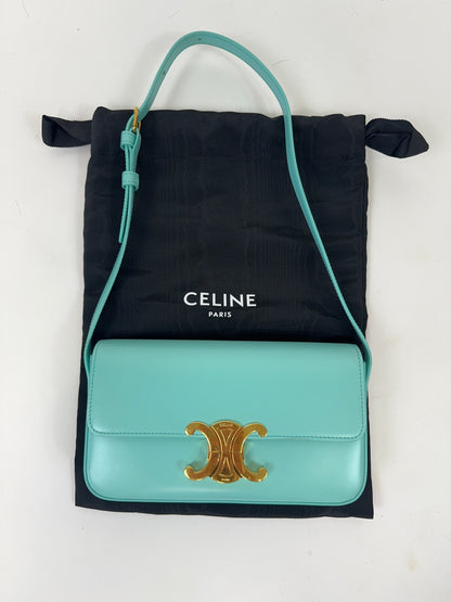 Celine Claude Triomphe Tiffany Blue Bag