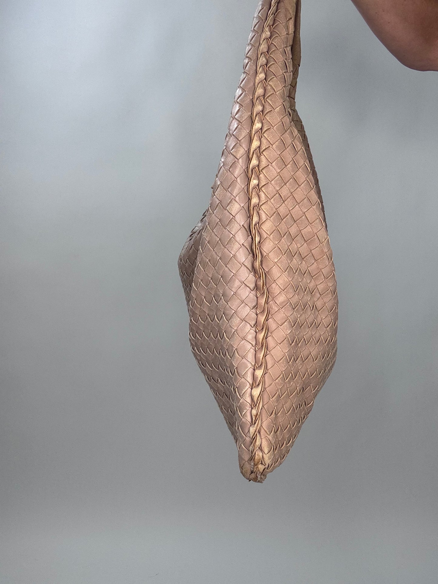 Bottega Veneta Vintage Woven Calf Lather Hobo Large