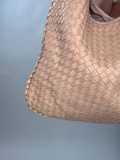 Bottega Veneta Vintage Woven Calf Lather Hobo Large