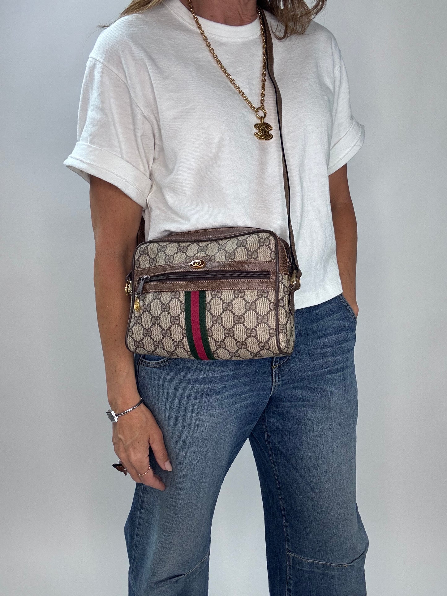 Gucci Supreme Vintage Sherry Line Crossbody