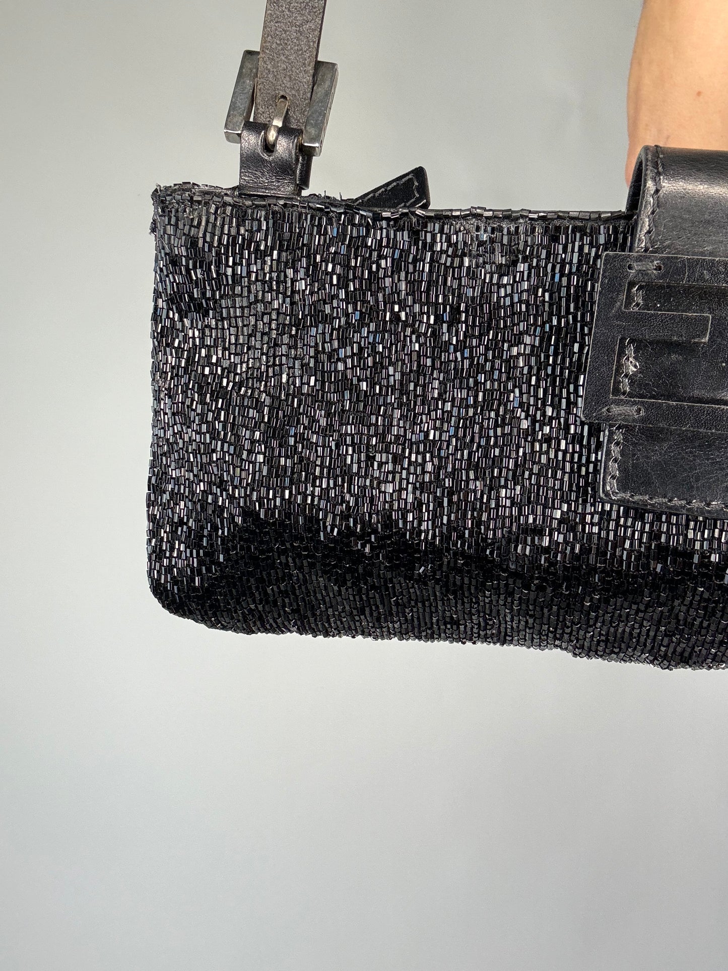 Fendi Beaded Black Baguette Vintage