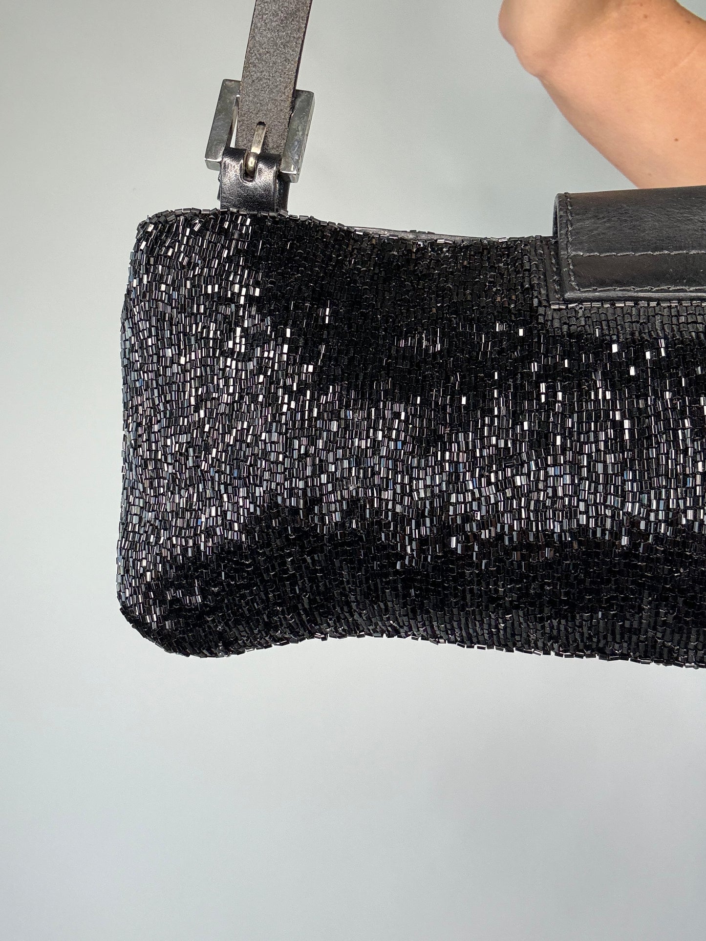 Fendi Beaded Black Baguette Vintage